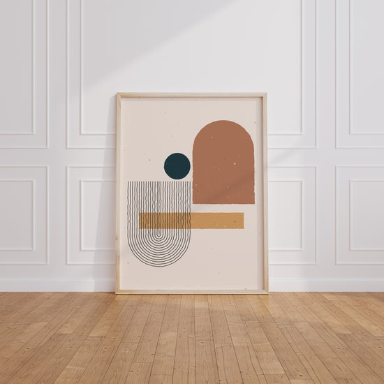 Poster Géométrie nordique - Formes pastel et douceur scandinave — Vierge - living-room