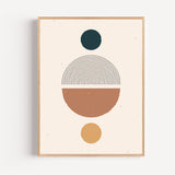 Poster géométrique scandinave - Formes pastel et douceur nordique