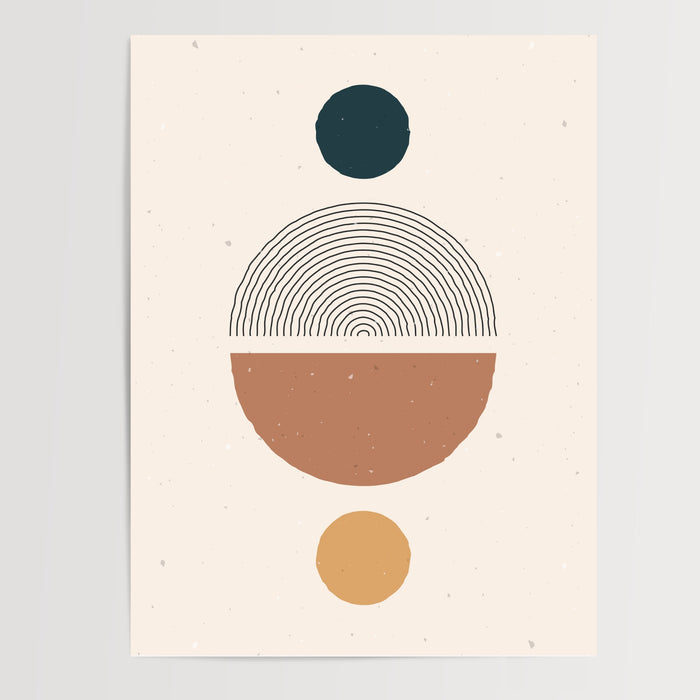 Poster géométrique scandinave - Formes pastel et douceur nordique — Vierge - poster-presentation-produit