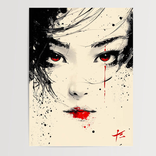 Poster Geisha - Grâce silencieuse et regard du Japon ancien — Vierge - poster-presentation-produit
