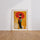 Poster Geisha japonaise - Douceur d'estampe au parasol rouge — Vierge - living-room — passe-partout blanc