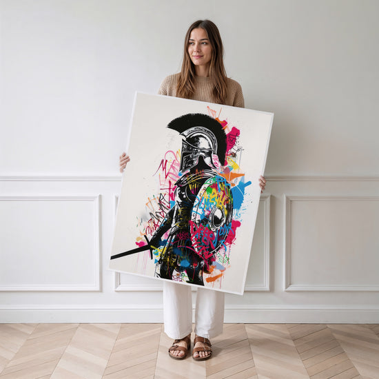 Poster Gladiateur - Le guerrier antique version street art coloré — Vierge - poster-femme-debout