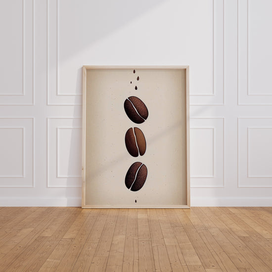 Poster Grain de café - Minimalisme gourmand pour amateurs de café — Vierge - living-room
