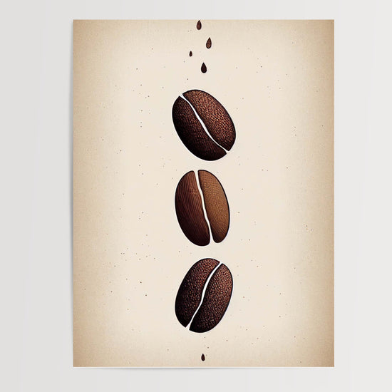 Poster Grain de café - Minimalisme gourmand pour amateurs de café — Vierge - poster-presentation-produit