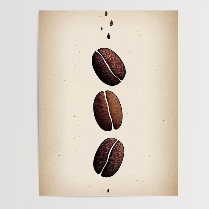 Poster Grain de café - Minimalisme gourmand pour amateurs de café — Vierge - poster-presentation-produit