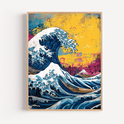 Poster Grande Vague Hokusai - L'estampe japonaise version street art