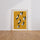 Poster Grues cendrées - Vol migratoire sur fond d'or automnal — Vierge - living-room — passe-partout blanc
