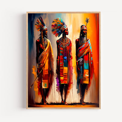 Poster Guerrières Masai - Fierté et lumière d'Afrique