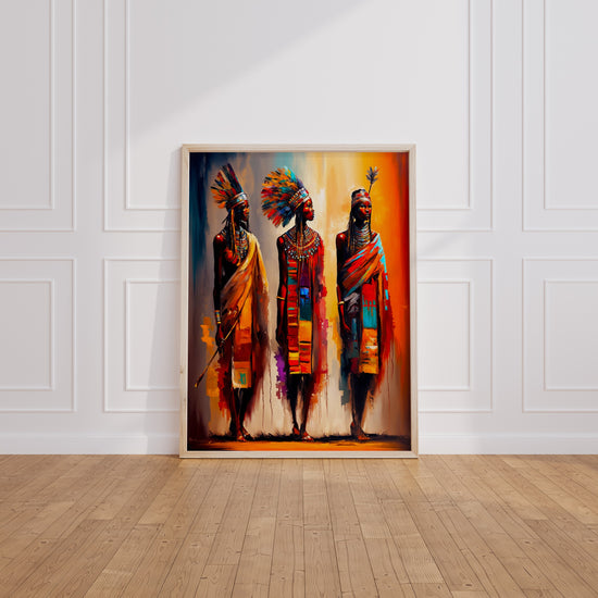 Poster Guerrières Masai - Fierté et lumière d'Afrique — Vierge - living-room