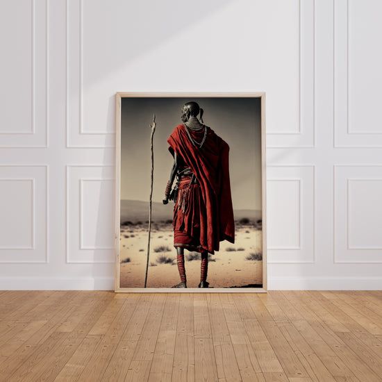 Poster Guerrier Maasai - Fierté et tradition d'une culture ancestrale — Vierge - living-room