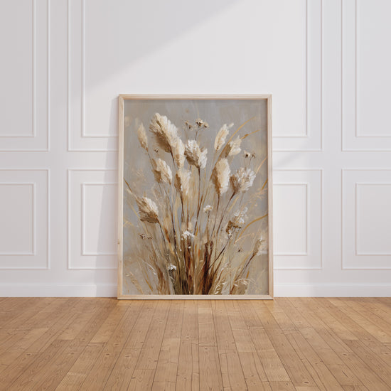 Poster Herbe des pampas - Douceur beige et sérénité naturelle — Vierge - living-room