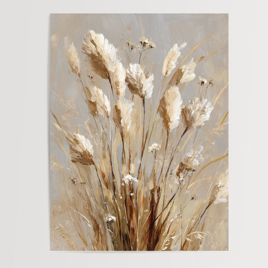 Poster Herbe des pampas - Douceur beige et sérénité naturelle — Vierge - poster-presentation-produit