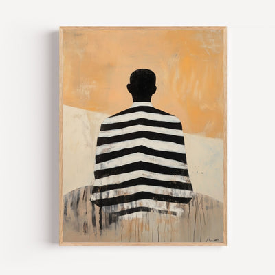 Poster Homme africain - Boubou rayé et fierté tranquille