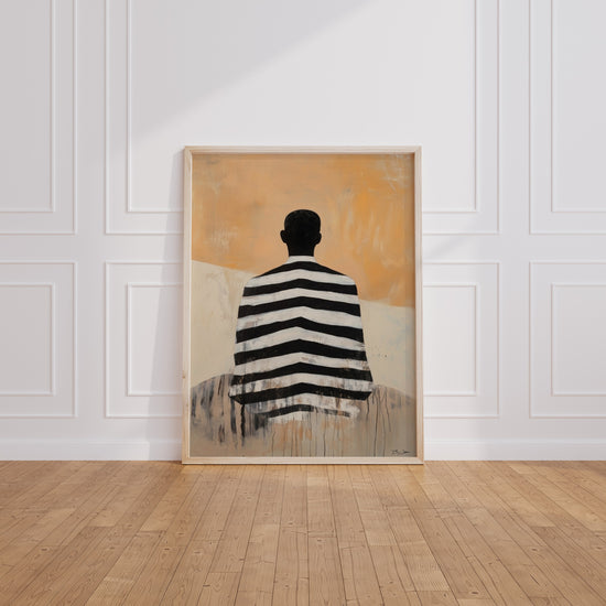 Poster Homme africain - Boubou rayé et fierté tranquille — Vierge - living-room