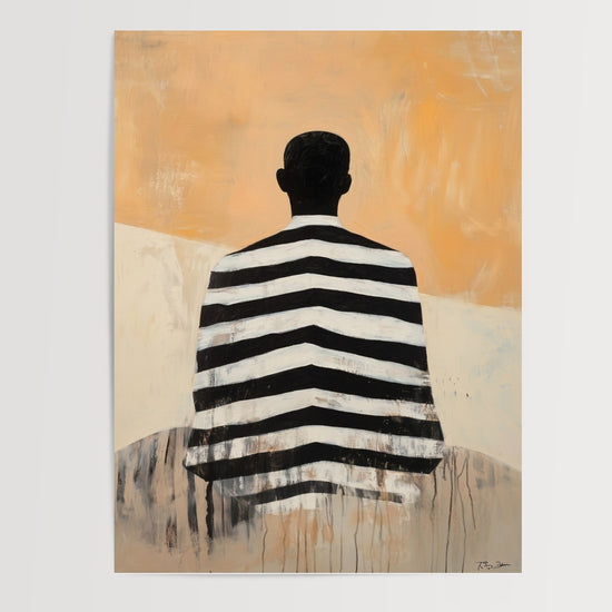 Poster Homme africain - Boubou rayé et fierté tranquille — Vierge - poster-presentation-produit
