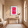 Poster Hubb et Salam - Calligraphie arabe fuchsia éclatante — Décor sur-mesure (IA) — passe-partout blanc