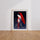 Poster Japon zen - Femme en prière aux couleurs d'estampe — Vierge - living-room — passe-partout blanc