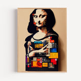 Poster Joconde pop art - La Mona Lisa revisitée en couleurs vibrantes