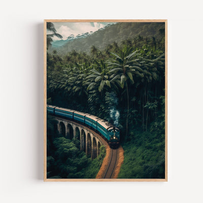 Poster tropische jungle – Groene ontsnapping en vleugje exotiek