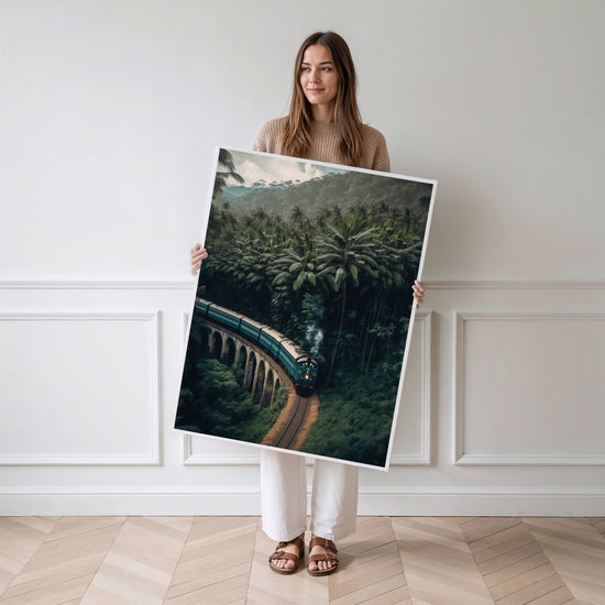 Poster Jungle tropicale - Évasion verte et souffle d'exotisme — Vierge - poster-femme-debout