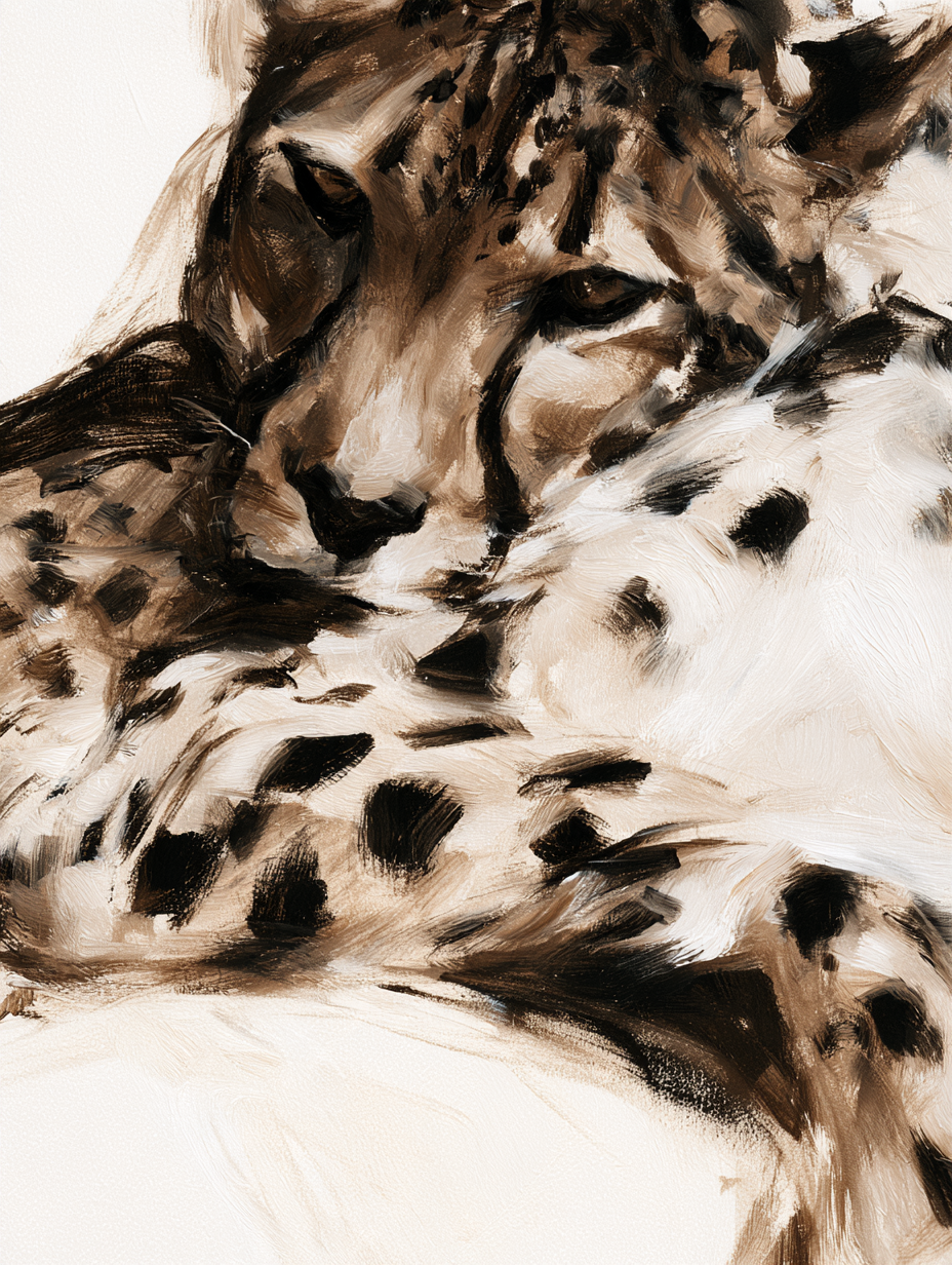 Resting Leopard Wall Art Poster – Feline Serenity & Quiet Strength