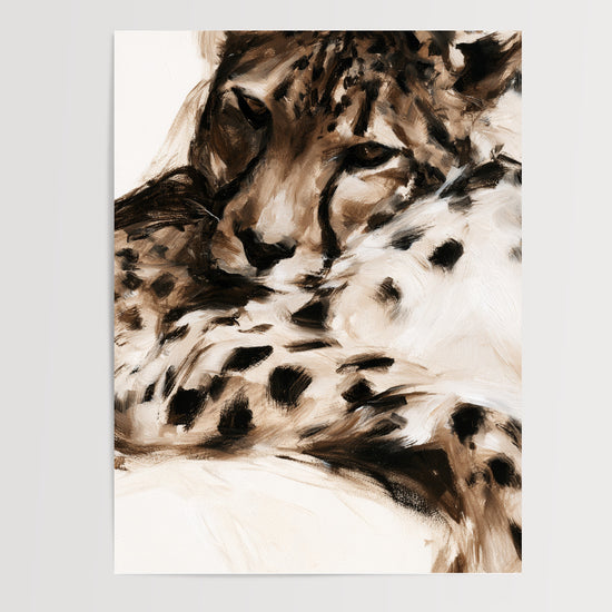 Resting Leopard Poster – Feline Serenity and Quiet Strength — Blank product presentation mockup