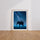 Poster Éléphant sous les étoiles - Silhouette majestueuse et Voie lactée — Vierge - living-room — passe-partout blanc