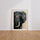 Poster Éléphant - Une présence tranquille en noir et beige — Vierge - living-room — passe-partout blanc