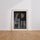 Poster Éléphants africains - Duo majestueux en noir et or — Vierge - living-room — passe-partout blanc