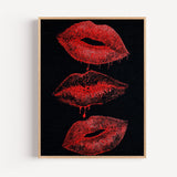 Poster Lèvres rouges - Pop art glamour et sensuel pour la chambre