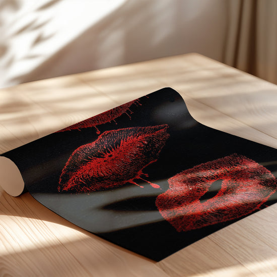 Poster Lèvres rouges - Pop art glamour et sensuel pour la chambre — Vierge - poster-enroullé