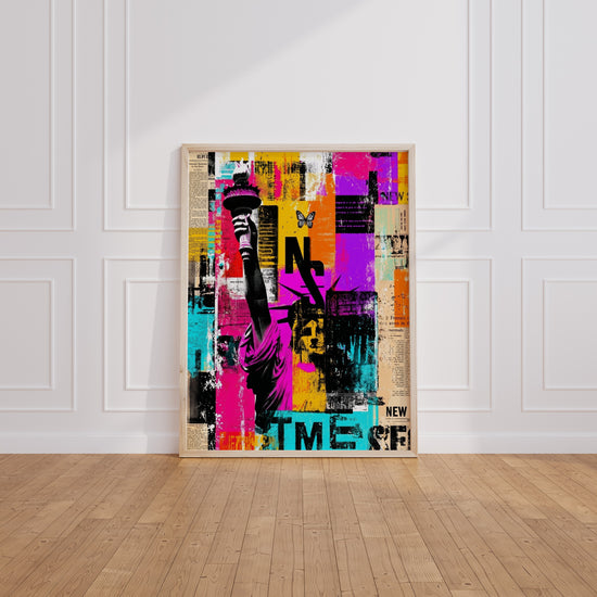 Poster La Liberté - Street art éclatant et haut en couleur — Vierge - living-room