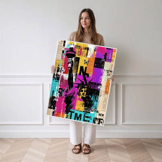 Poster La Liberté - Street art éclatant et haut en couleur — Vierge - poster-femme-debout