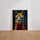 Poster Lama - Portrait haut en couleurs et plein de caractère — Vierge - living-room