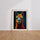 Poster Lama - Portrait haut en couleurs et plein de caractère — Vierge - living-room — passe-partout blanc