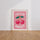 Poster Life is so sweet - Cerises rose bonbon et étoiles pétillantes — Vierge - living-room — passe-partout blanc