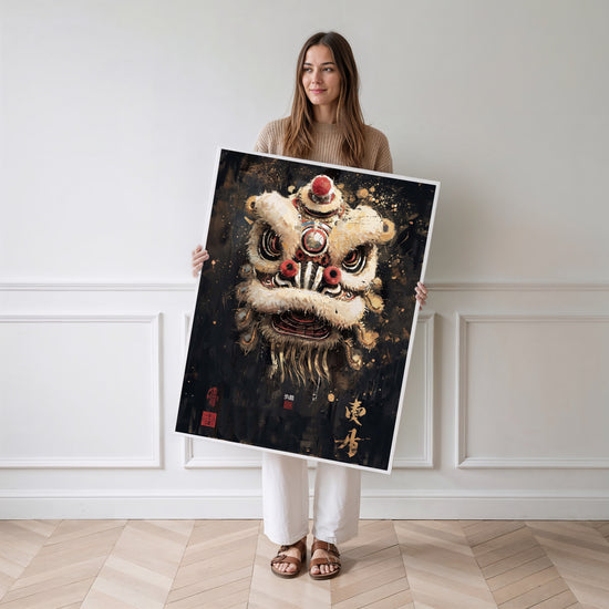 Poster Lion chinois - Symbole de chance et de fortune — Vierge - poster-femme-debout