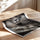 Poster Lion noir et blanc - Le regard puissant du roi des animaux — Vierge - poster-enroullé — passe-partout blanc