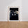 Poster Loups noir et blanc - Deux âmes unies par un regard — Vierge - living-room — passe-partout blanc