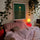 Poster Lune dorée sur mer émeraude - Quiétude zen et calligraphie orientale — Chambre enfant - poster-garçon-lampe — passe-partout blanc