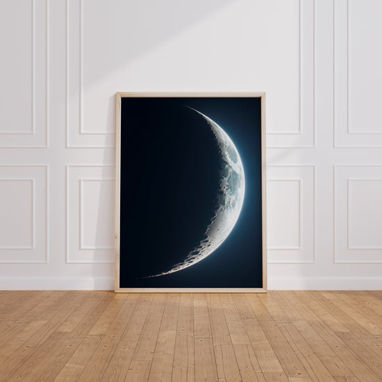Poster Lune mystique - Douce évasion sous le ciel de nuit — Vierge - living-room
