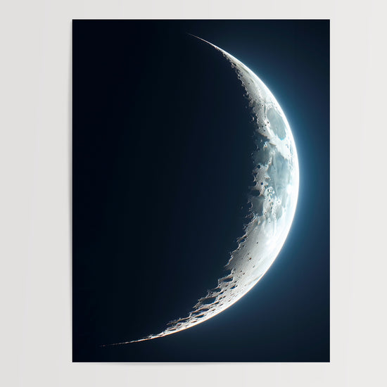 Poster Lune mystique - Douce évasion sous le ciel de nuit — Vierge - poster-presentation-produit