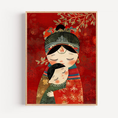 Mother and Child art print — inspired by Russian nesting dolls