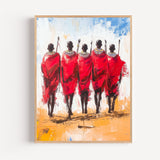 Poster Maasai - La marche fière des guerriers de la savane