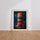 Poster Macarons arc-en-ciel - Douceurs colorées pour une cuisine joyeuse — Vierge - living-room — passe-partout blanc