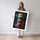 Poster Macarons arc-en-ciel - Douceurs colorées pour une cuisine joyeuse — Vierge - poster-femme-debout — passe-partout blanc
