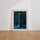 Poster Macarons bleus - L'audace d'une note orangée — Vierge - living-room — passe-partout blanc