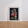Poster Macarons colorés - Douceur gourmande en cascade — Vierge - living-room — passe-partout blanc