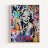 Poster Marilyn Monroe - Éclat glamour version street art