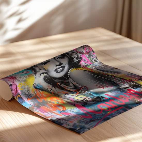 Poster Marilyn Monroe - Éclat glamour version street art — Vierge - poster-enroullé
